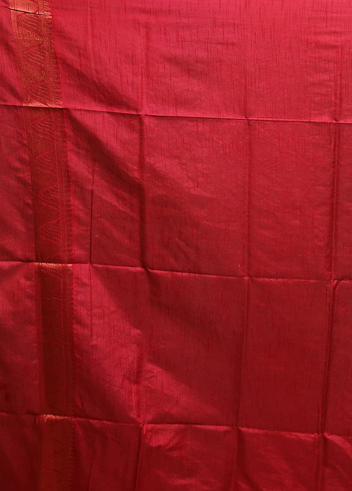Grey Dupion Silk Saree With Blouse Piece