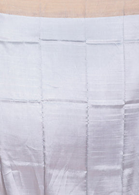 Cream Tussar Silk Saree With Blouse Piece