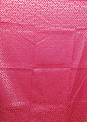 Pink Dupion Silk Saree With Blouse Piece