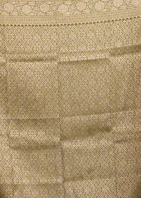 Green Handloom Katan Pure Silk Saree With Blouse Piece