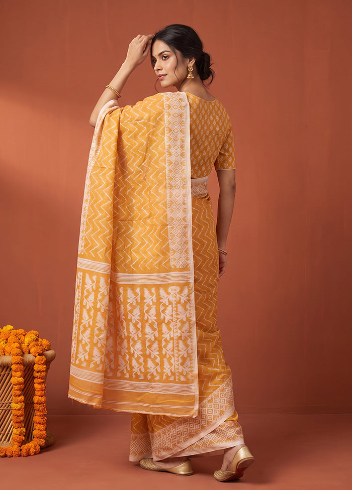Peach Jamdani Cotton Saree Without Blouse Piece