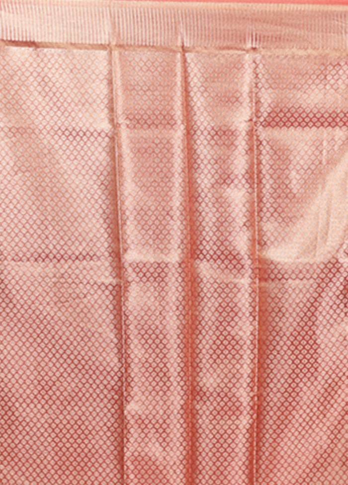 Red Tissue Silk Saree With Blouse Piece