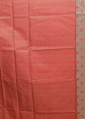 Cream Cotton Saree With Blouse Piece