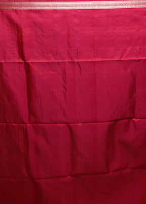 Red Handloom Kanchipuram Pure Silk Saree With Blouse Piece