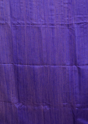 Purple Handloom Matka Pure Silk Saree With Blouse Piece