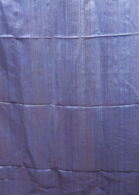 Blue Handloom Matka Pure Silk Saree With Blouse Piece