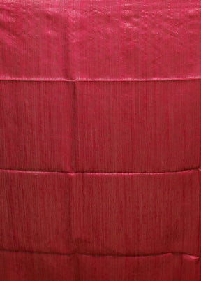 Red Handloom Matka Pure Silk Saree With Blouse Piece