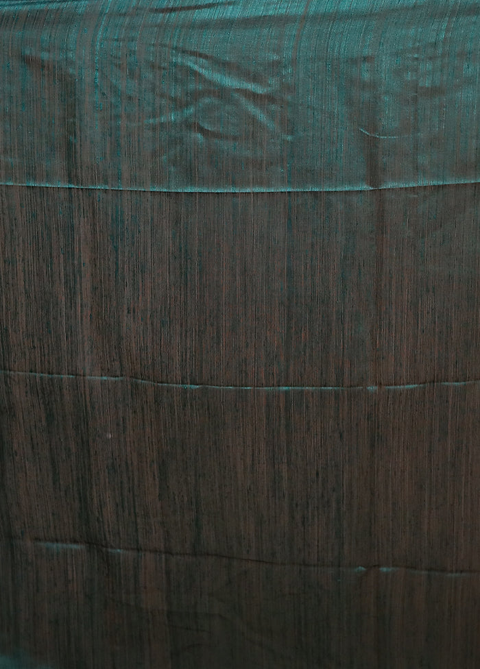 Green Handloom Matka Pure Silk Saree With Blouse Piece