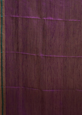 Purple Handloom Matka Pure Silk Saree With Blouse Piece