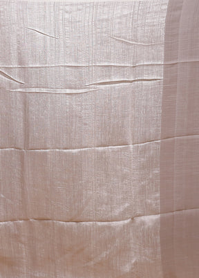 White Handloom Matka Pure Silk Saree With Blouse Piece