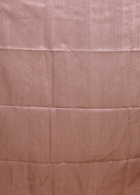 Pink Handloom Matka Pure Silk Saree With Blouse Piece