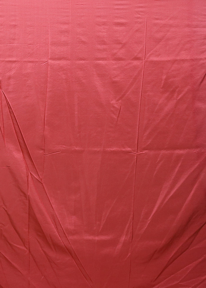 Pink Dupion Silk Saree With Blouse Piece