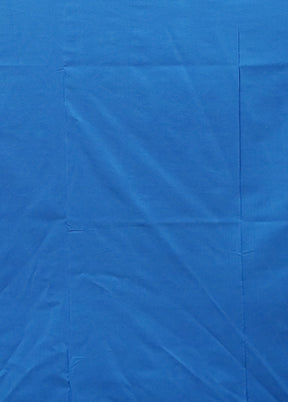 Blue Dupion Silk Saree With Blouse Piece