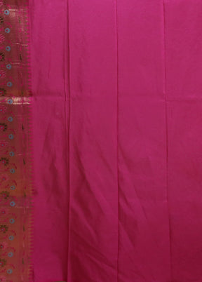 Pink Dupion Silk Saree With Blouse Piece