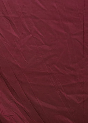 Maroon Dupion Silk Saree With Blouse Piece