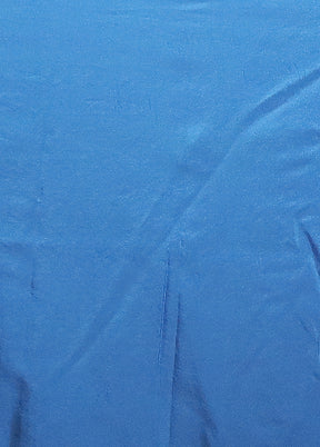 Blue Dupion Silk Saree With Blouse Piece
