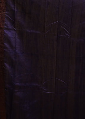 Red Handloom Tussar Pure Silk Saree With Blouse Piece