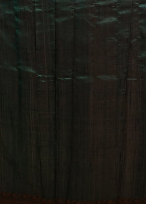 Red Handloom Tussar Pure Silk Saree With Blouse Piece