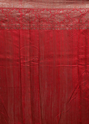 Black Handloom Tussar Pure Silk Saree With Blouse Piece