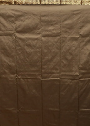 Grey Kanjivaram Silk Saree With Blouse Piece