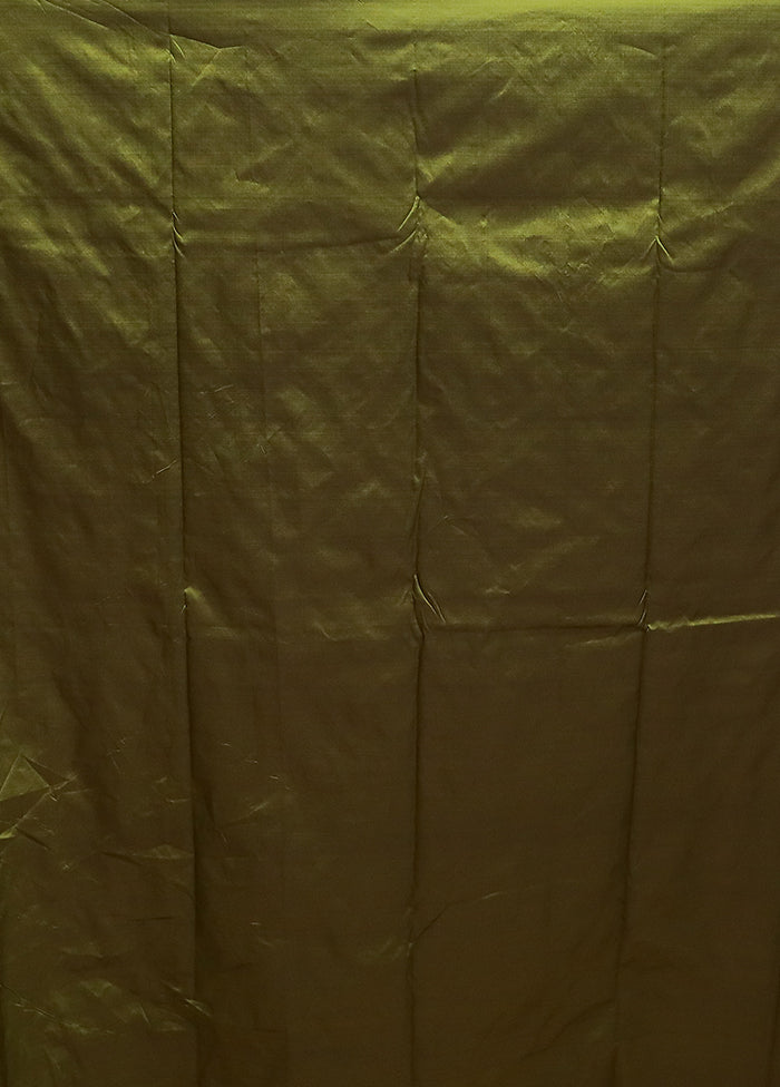 Green Kanjivaram Silk Saree With Blouse Piece