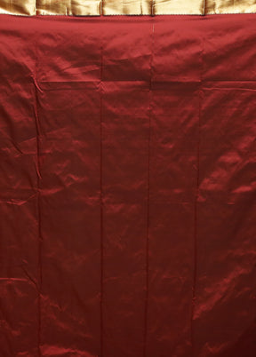 Brown Kanjivaram Silk Saree With Blouse Piece