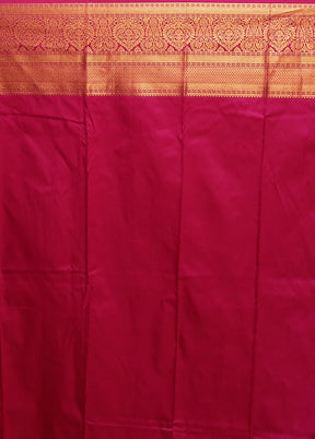Blue Kanjivaram Silk Saree With Blouse Piece