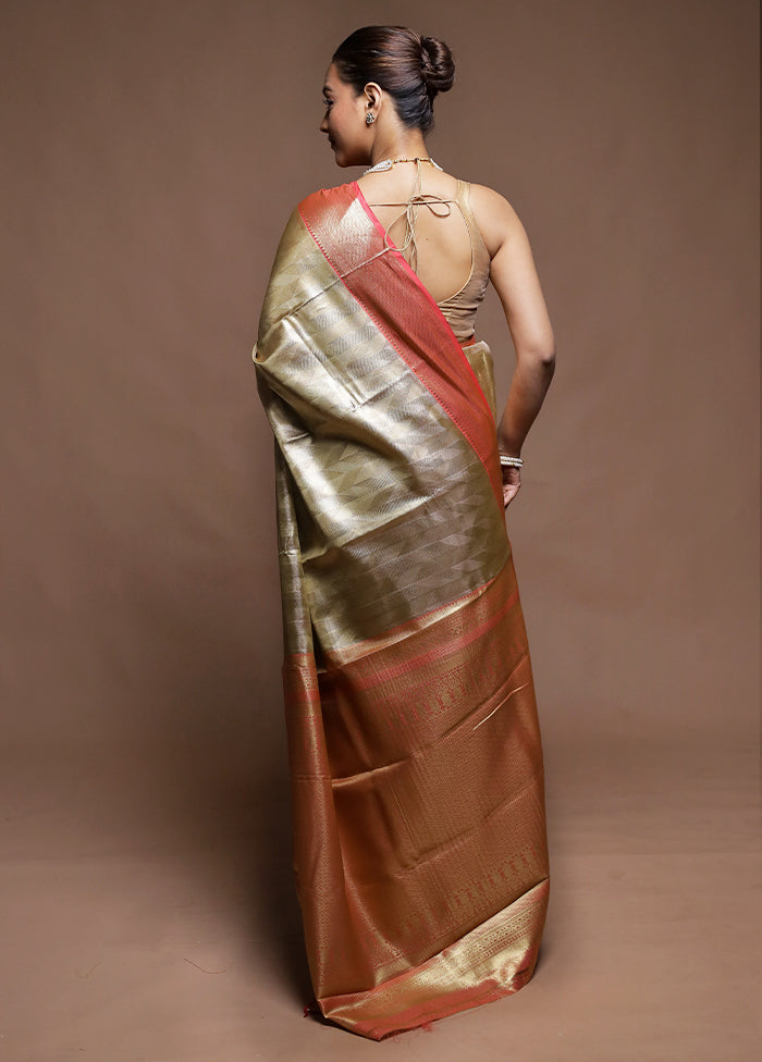Gold Tissue Silk Saree With Blouse Piece