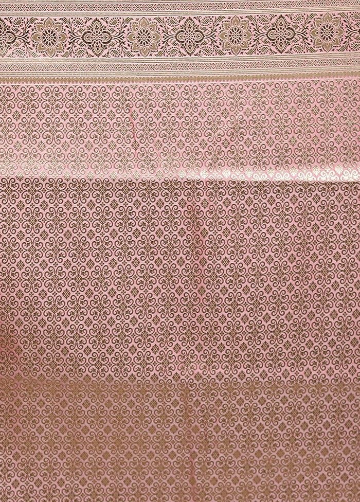 Pink Tanchoi Silk Saree With Blouse Piece