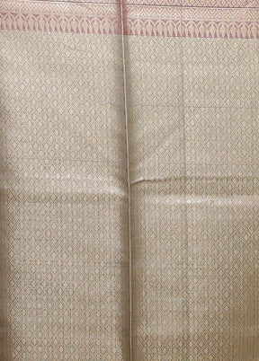 Grey Kora Silk Saree With Blouse Piece