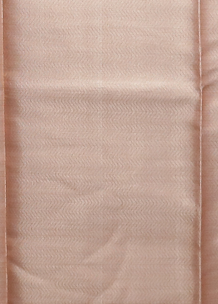 Pink Kora Silk Saree With Blouse Piece