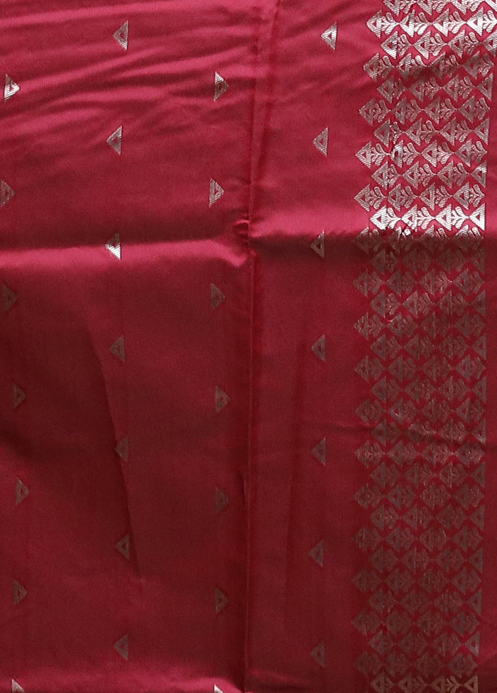 Pink Dupion Silk Saree With Blouse Piece