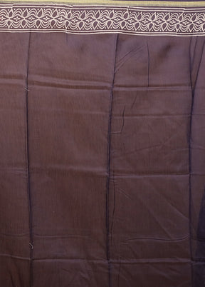Blue Chanderi Silk Saree With Blouse Piece