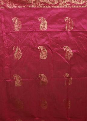 Pink Cotton Saree With Blouse Piece