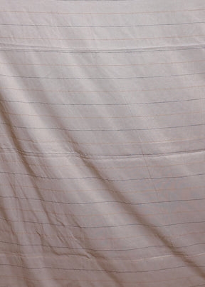 Cream Cotton Saree With Blouse Piece