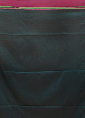 Green Cotton Saree With Blouse Piece