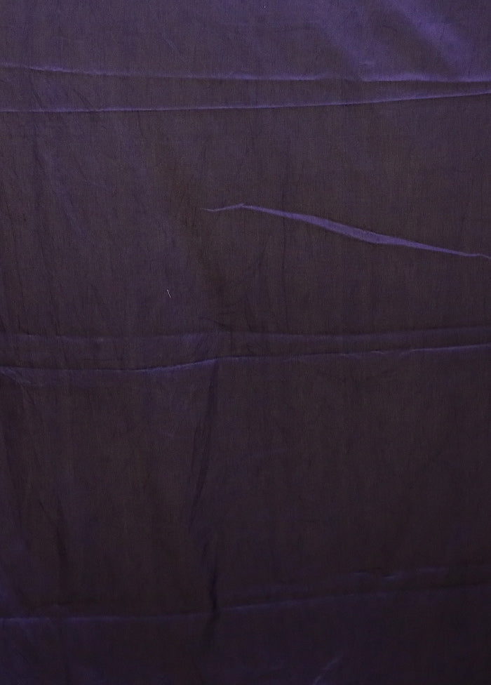 Blue Cotton Saree With Blouse Piece