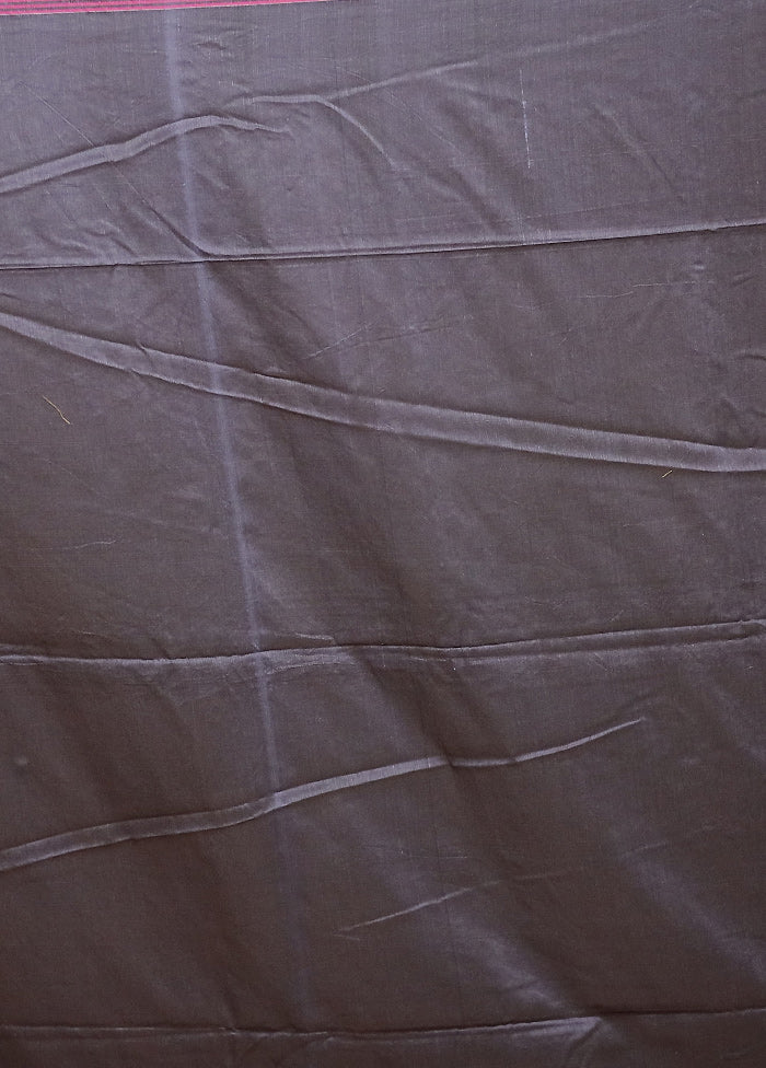 Grey Cotton Saree With Blouse Piece
