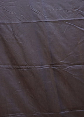 Grey Pure Cotton Saree With Blouse Piece