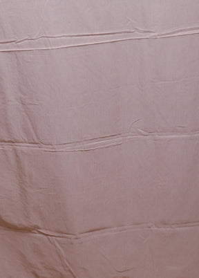 Cream Pure Cotton Saree With Blouse Piece