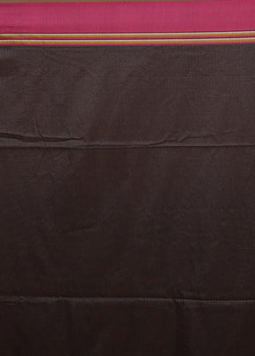 Grey Pure Cotton Saree With Blouse Piece