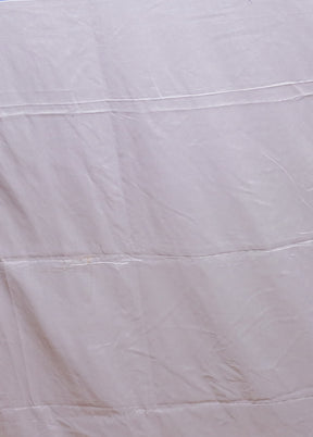 White Pure Cotton Saree With Blouse Piece