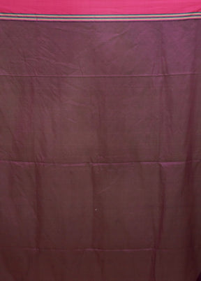 Purple Pure Cotton Saree With Blouse Piece