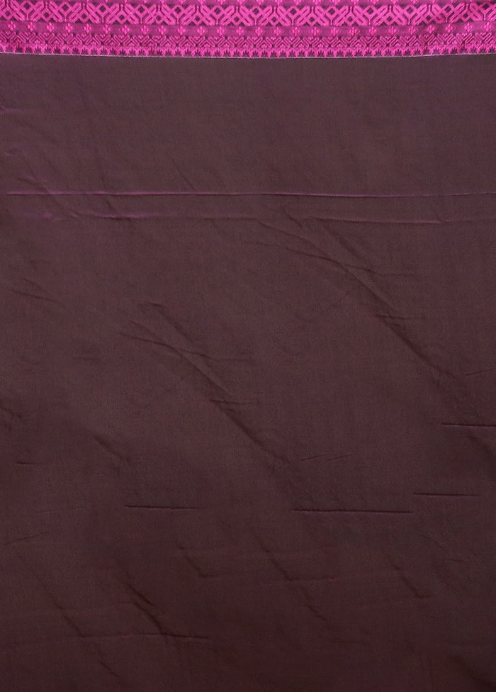 Purple Pure Cotton Saree With Blouse Piece