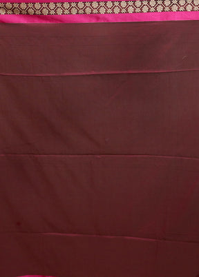 Pink Pure Cotton Saree With Blouse Piece