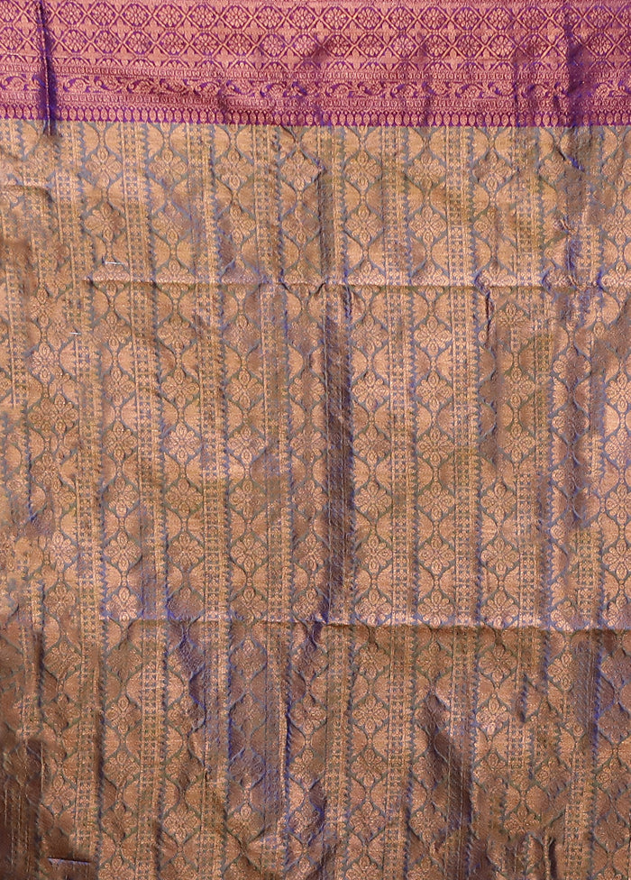Rust Dupion Silk Saree With Blouse Piece