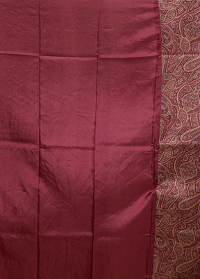 Pink Printed Pure Silk Saree Without Blouse Piece
