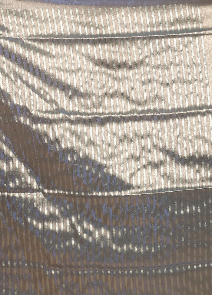 Grey Tissue Silk Saree With Blouse Piece