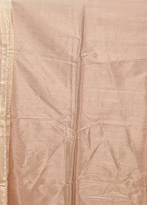 Cream Tissue Silk Saree With Blouse Piece