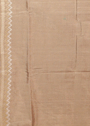Cream Tissue Silk Saree With Blouse Piece